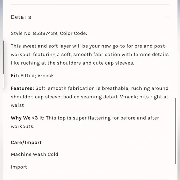 Free People Movement True North Ruched Shoulder V-Neck Tee NWT White Black XS, M - Picture 10 of 16